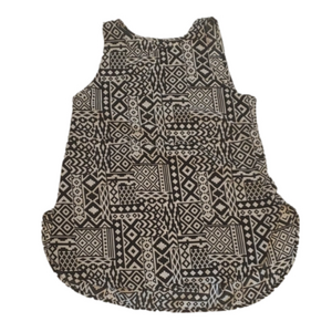 Faded Glory Sleeveless Top Size M 8/10 Black White